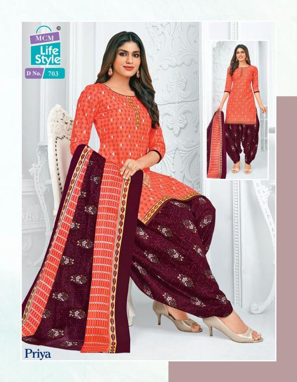 Mcm Life Style Priya Special Cotton Exclusive Designer Dress Material